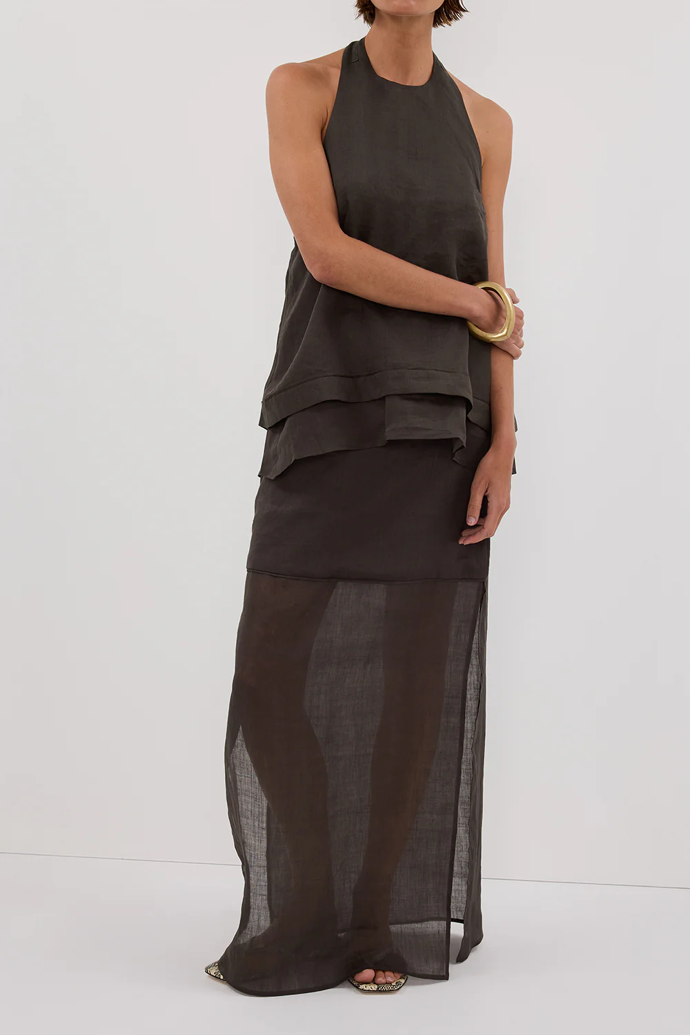 KAI PETROL RAMIE MIDI SKIRT - Gamepaces