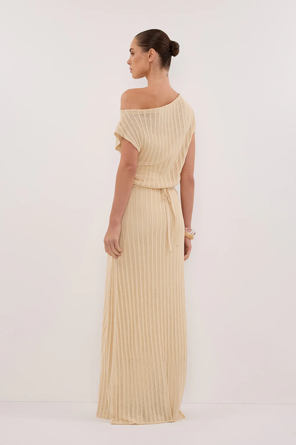 BOWIE NATURAL KNIT MAXI DRESS - Gamepaces