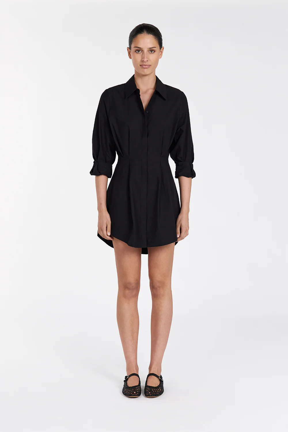 RACHEL BLACK SHIRT MINI DRESS - Gamepaces