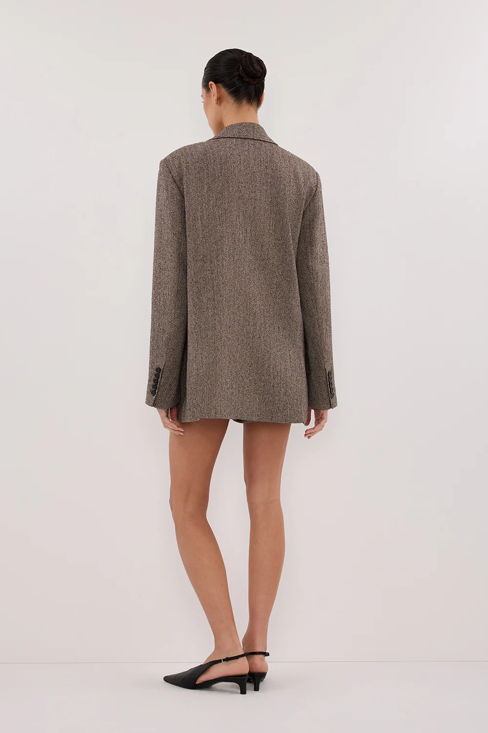 FRANKIE CHOC OVERSIZED TWEED BOYFRIEND BLAZER - Gamepaces