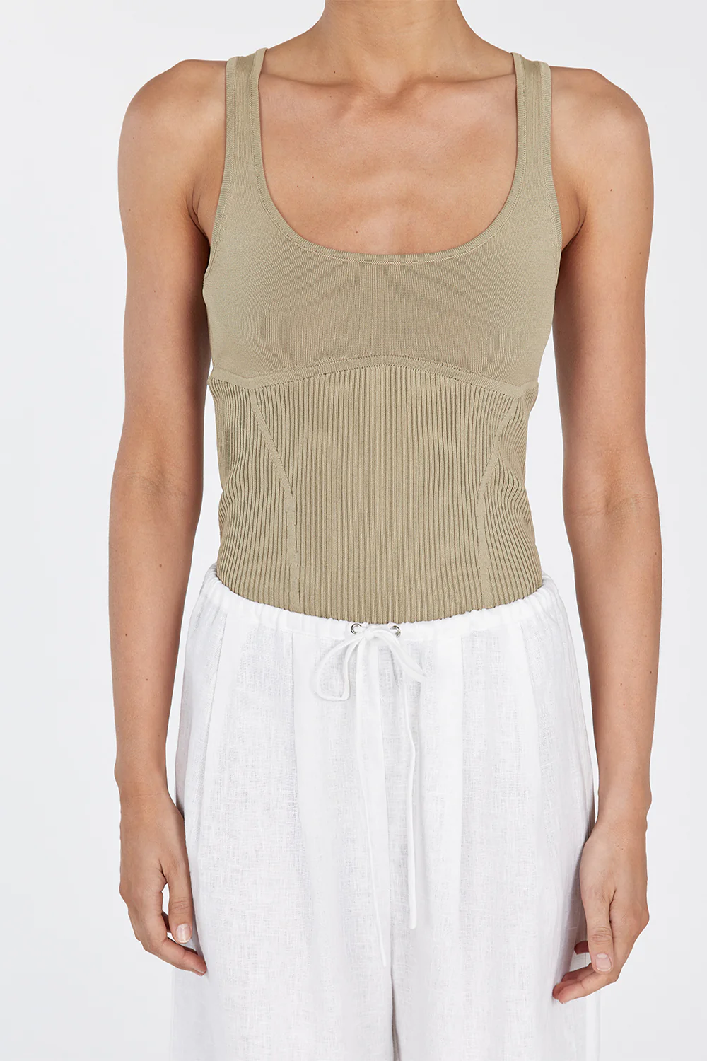 MILO PUTTY SLEEVELESS KNIT TOP - Gamepaces