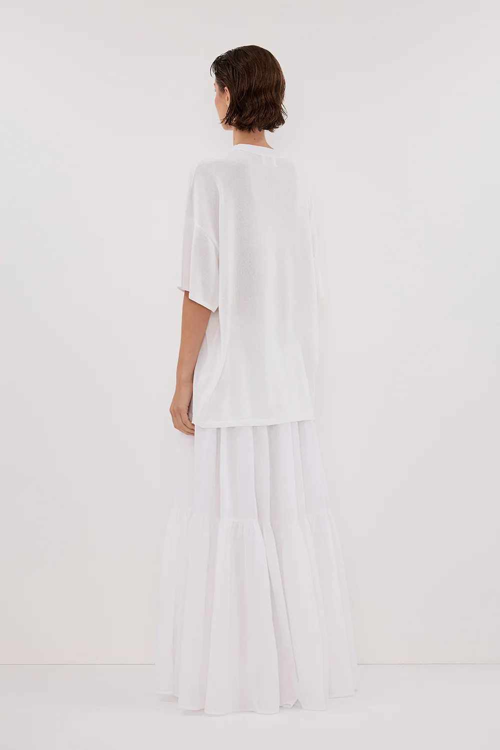 JACKI IVORY OVERSIZED KNIT TEE - Gamepaces