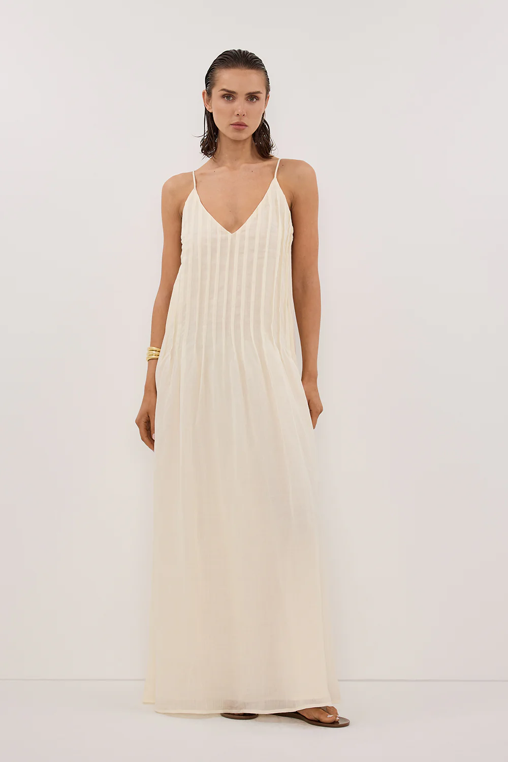 TAHLIA STRAW RAMIE MAXI DRESS - Gamepaces