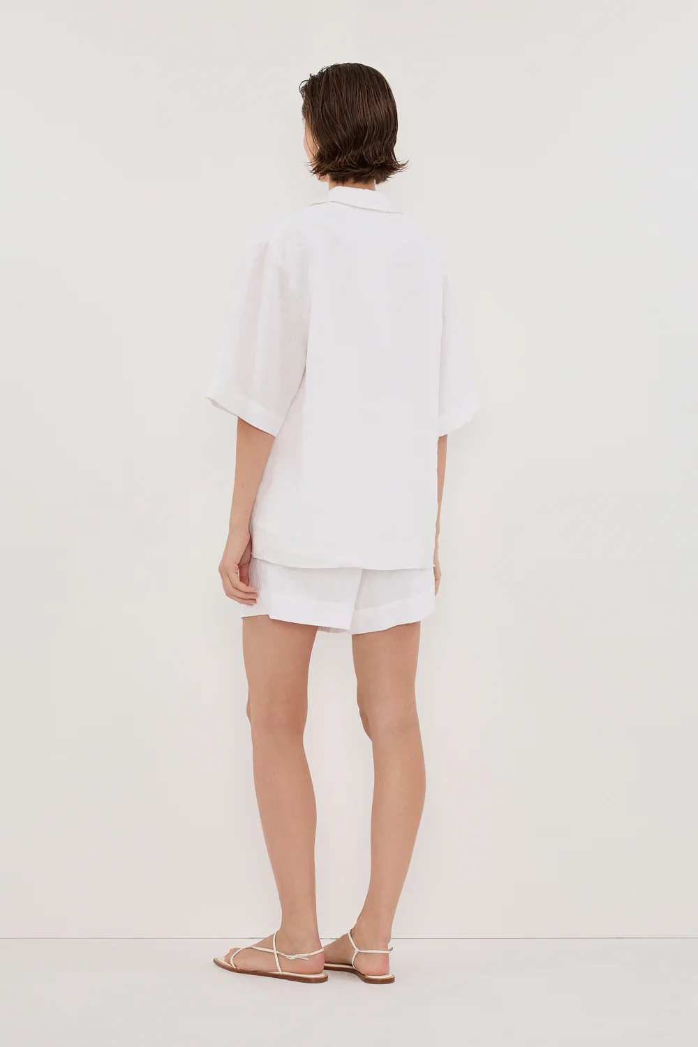 ALONDRA WHITE LINEN SHORT - Gamepaces
