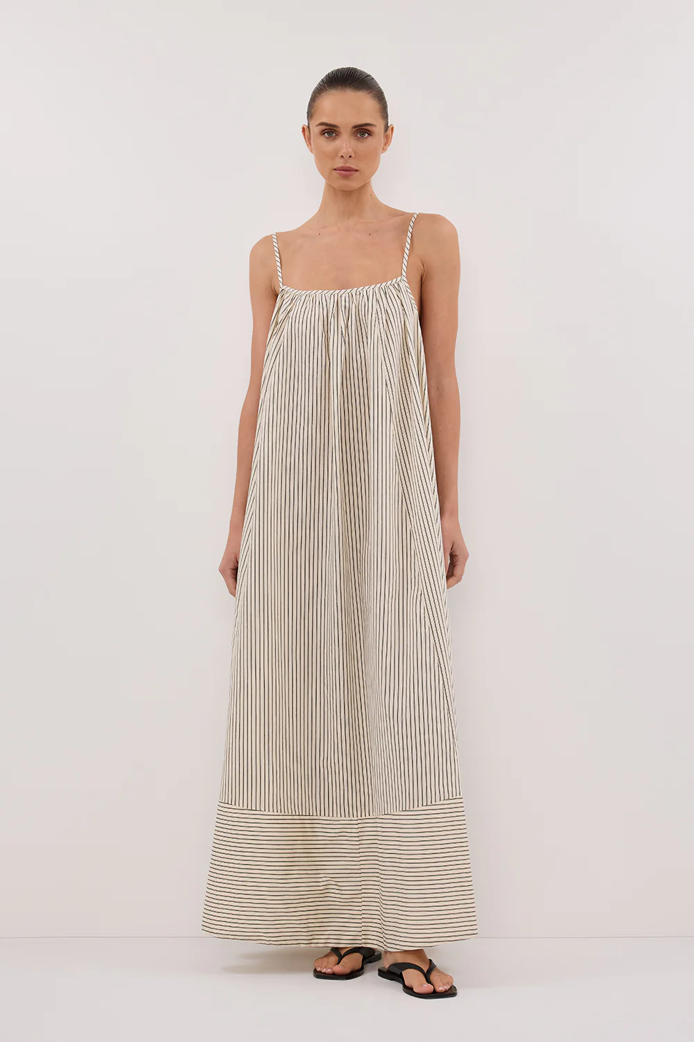 PALMA CREAM SILK BLEND MIDI DRESS - Gamepaces