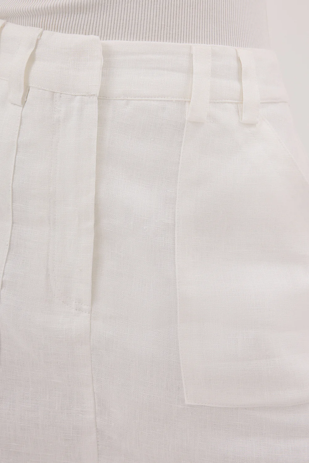 EVA OFF WHITE LINEN SKORT - Gamepaces