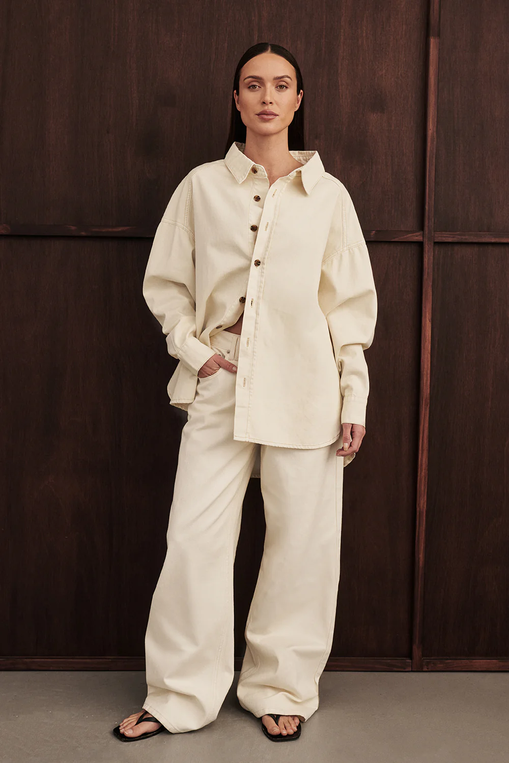 ASHTON NATURAL OVERSIZED DENIM SHIRT - Gamepaces