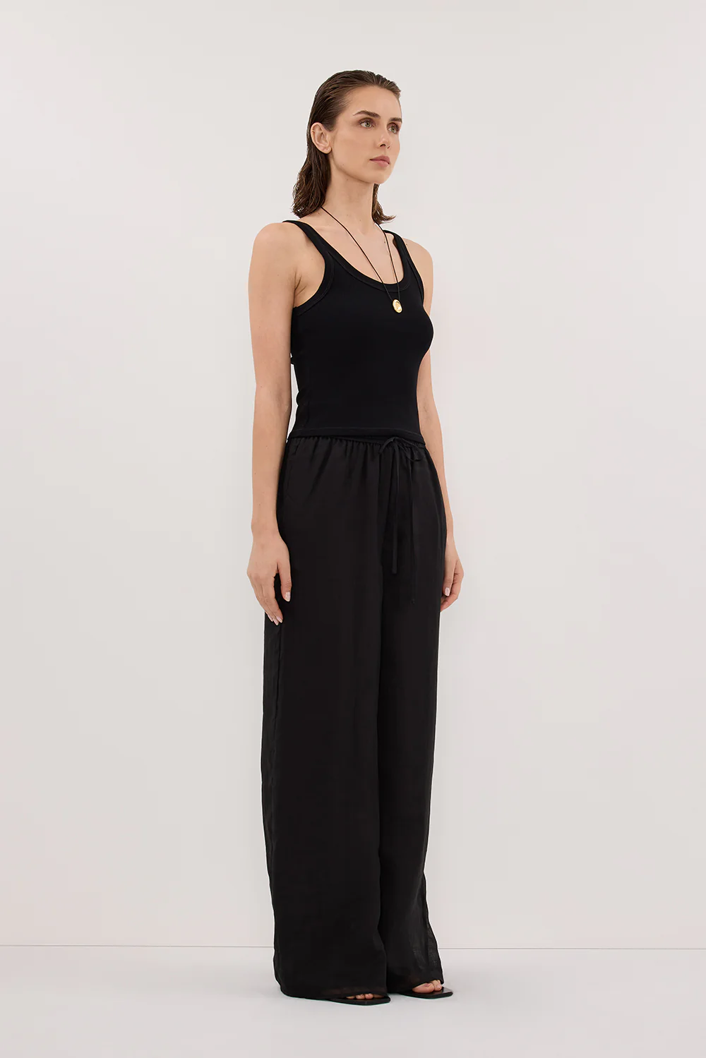 GINNY BLACK RAMIE PANT - Gamepaces