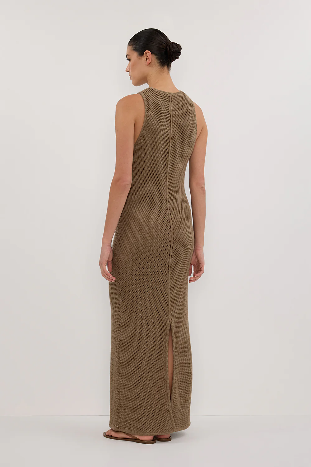 BLOOM OLIVE CROCHET MAXI DRESS - Gamepaces
