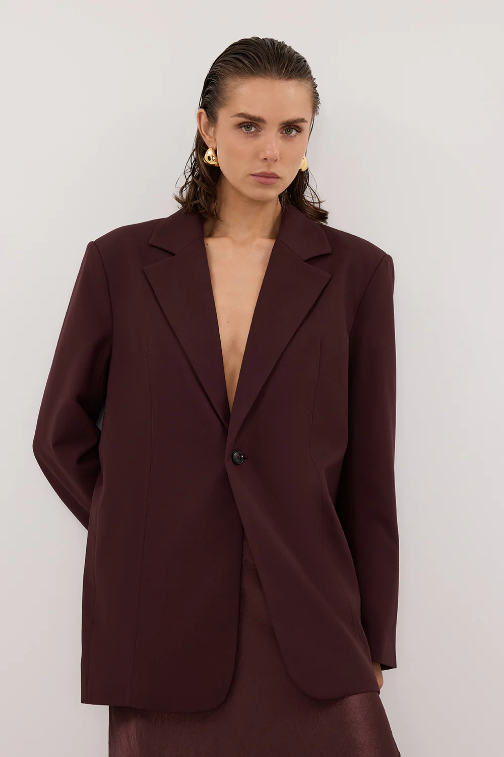 PRUE WALNUT OVERSIZED BLAZER - Gamepaces