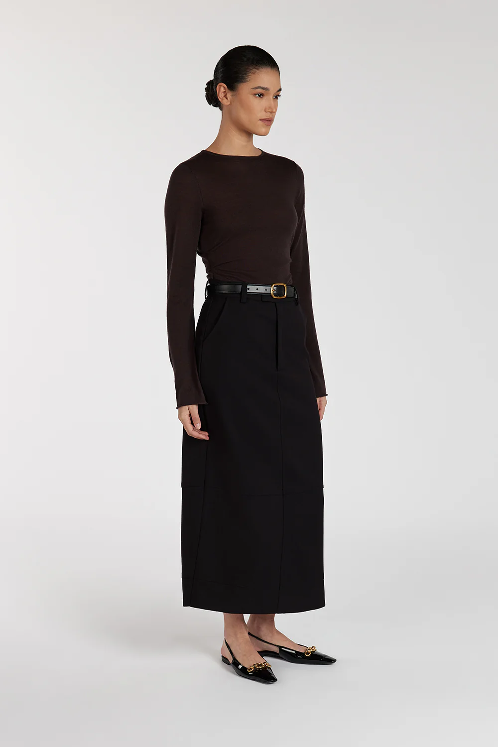 JAC BLACK MIDI SKIRT - Gamepaces