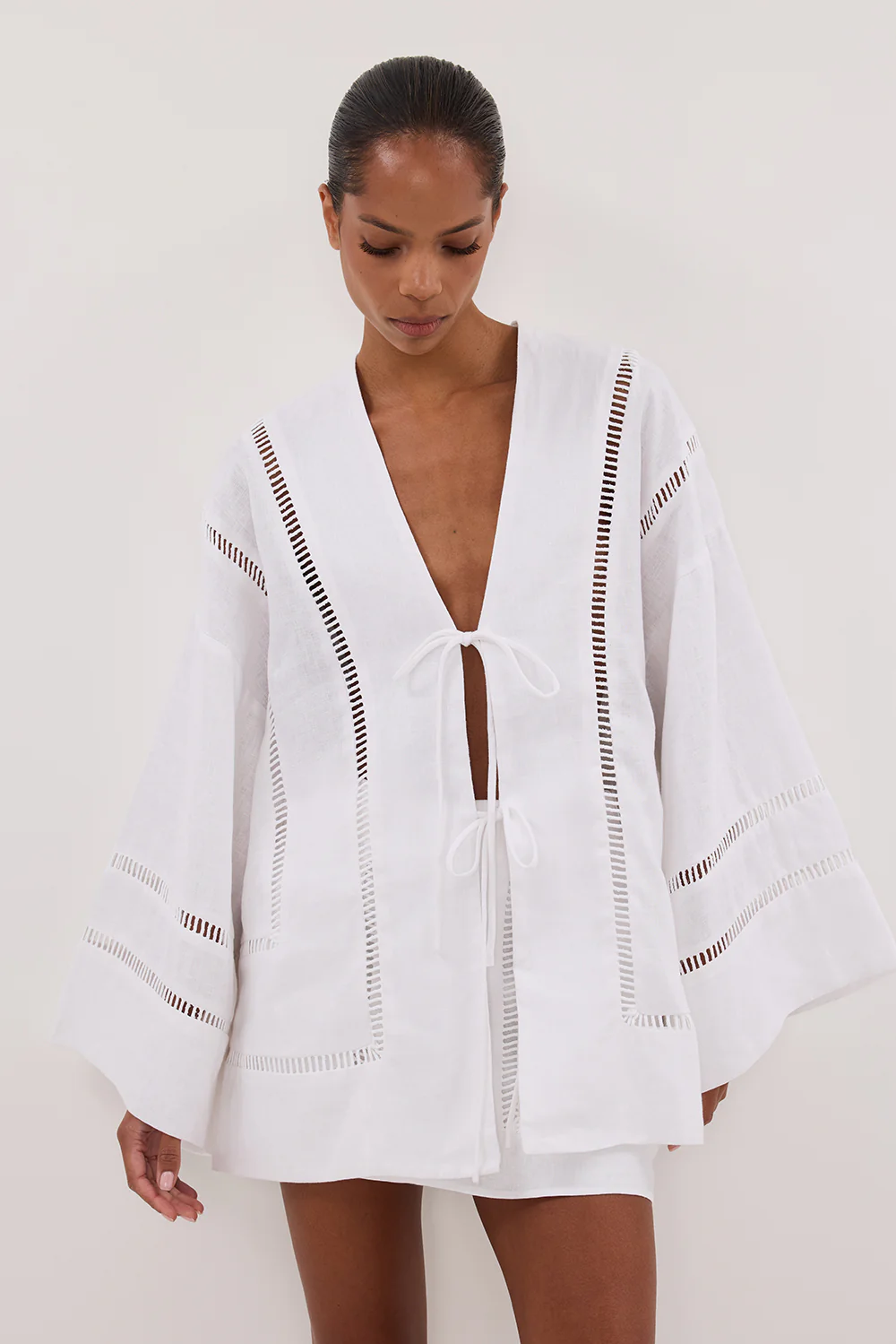 LINDSAY WHITE LINEN SKORT - Gamepaces