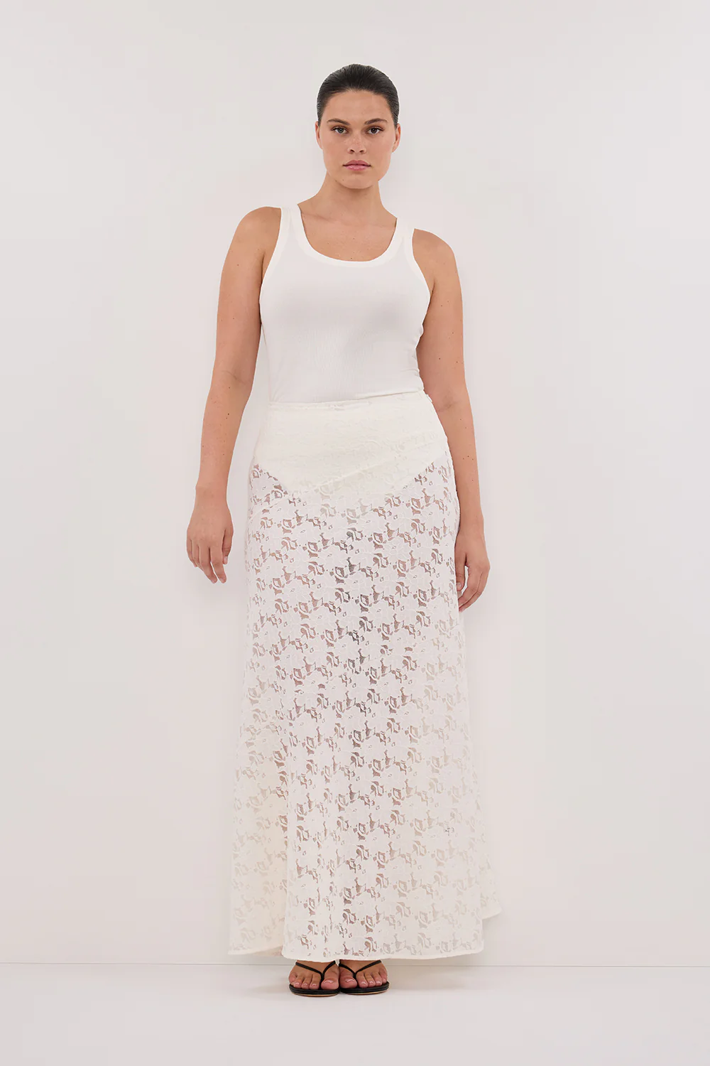 LOULA WHITE LACE SKIRT - Gamepaces