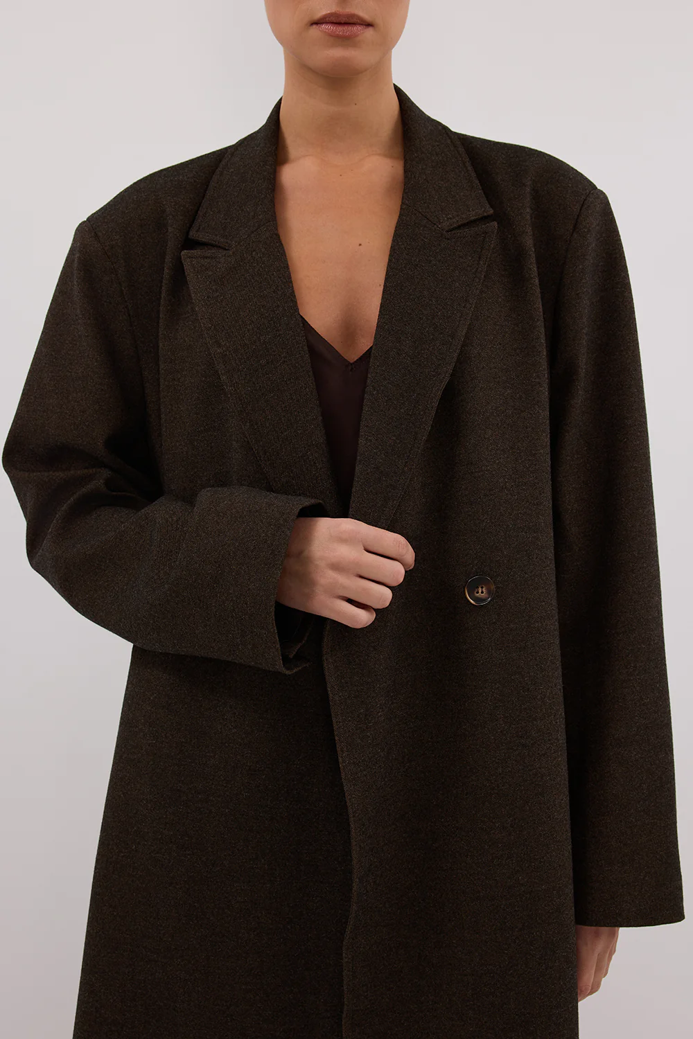 BENTLEY CHOCOLATE OVERSIZED COAT - Gamepaces