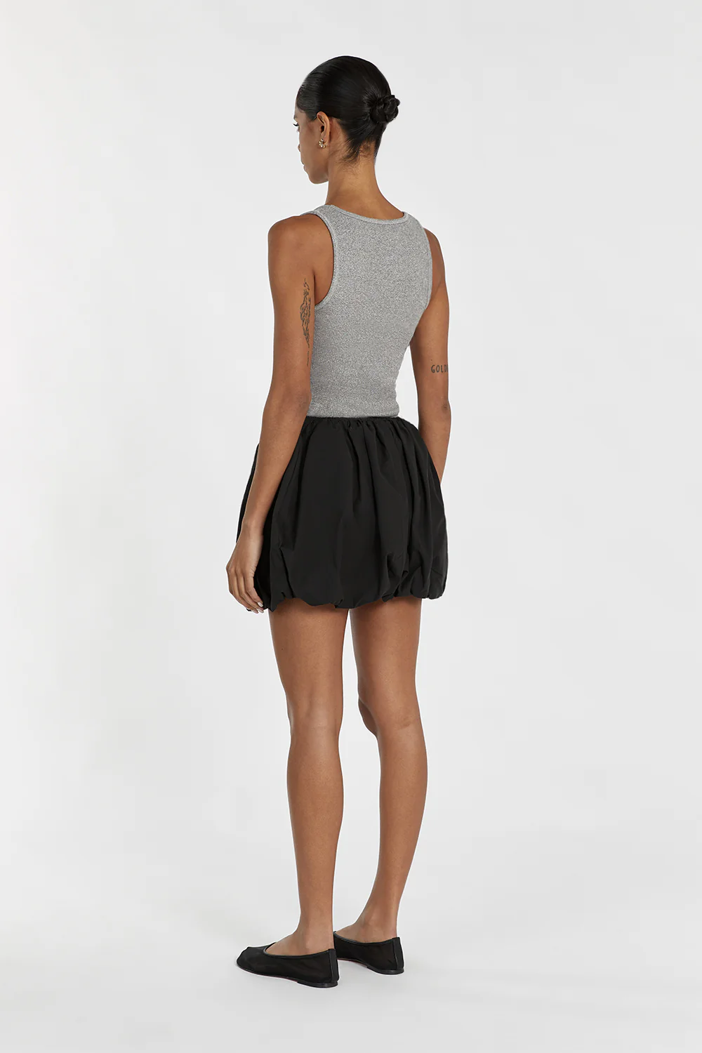 STEVIE BLACK BUBBLE MINI SKIRT - Gamepaces