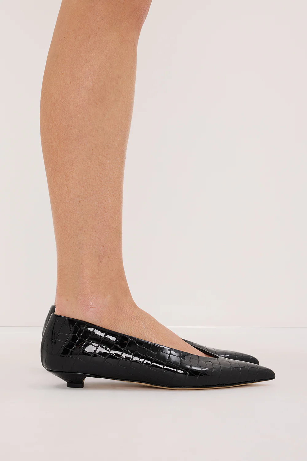 DOF STUDIOS CLAUDIA BLACK CROC HEEL - Gamepaces