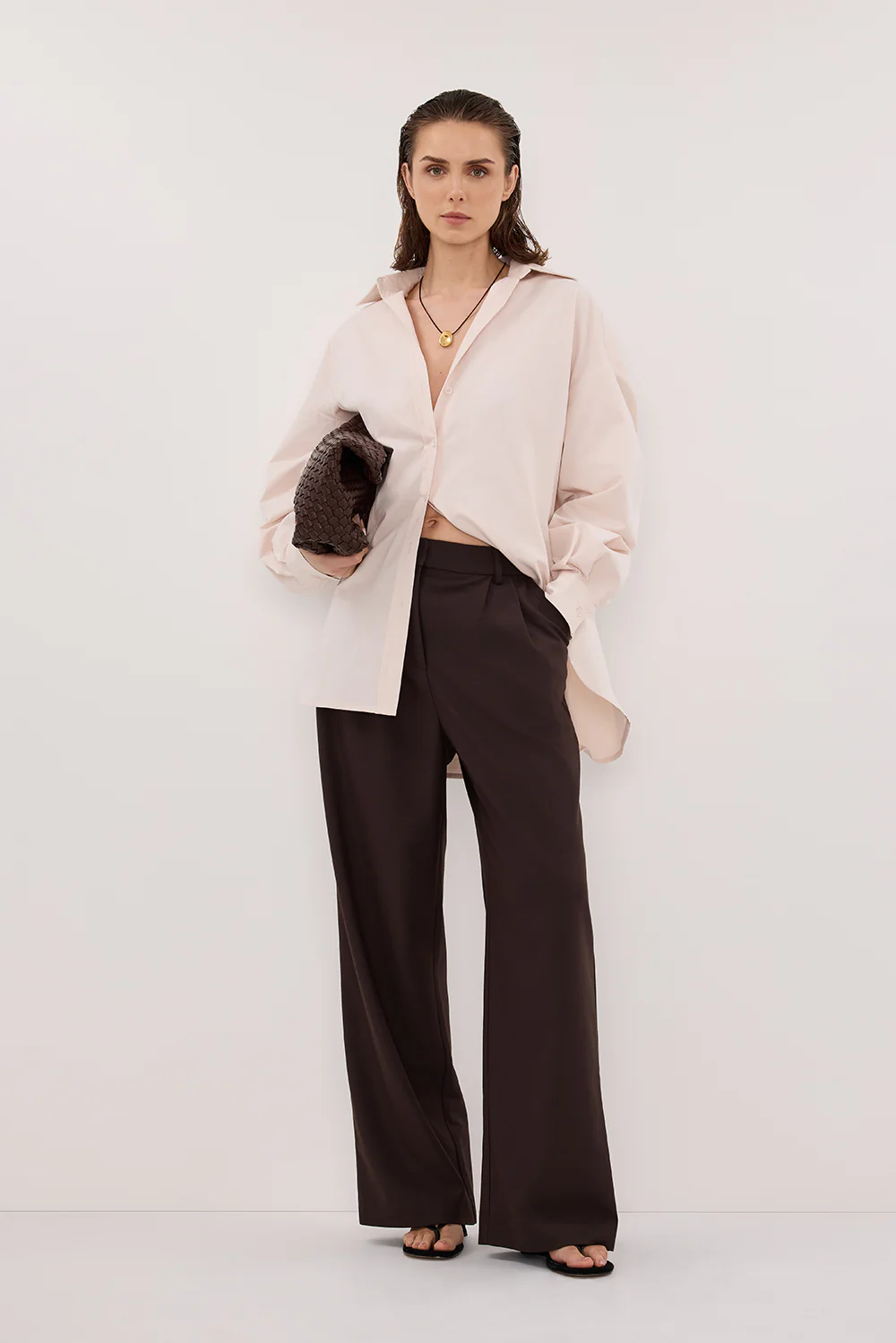 RAQUEL POWDER LONG SLEEVE COTTON POPLIN SHIRT - Gamepaces