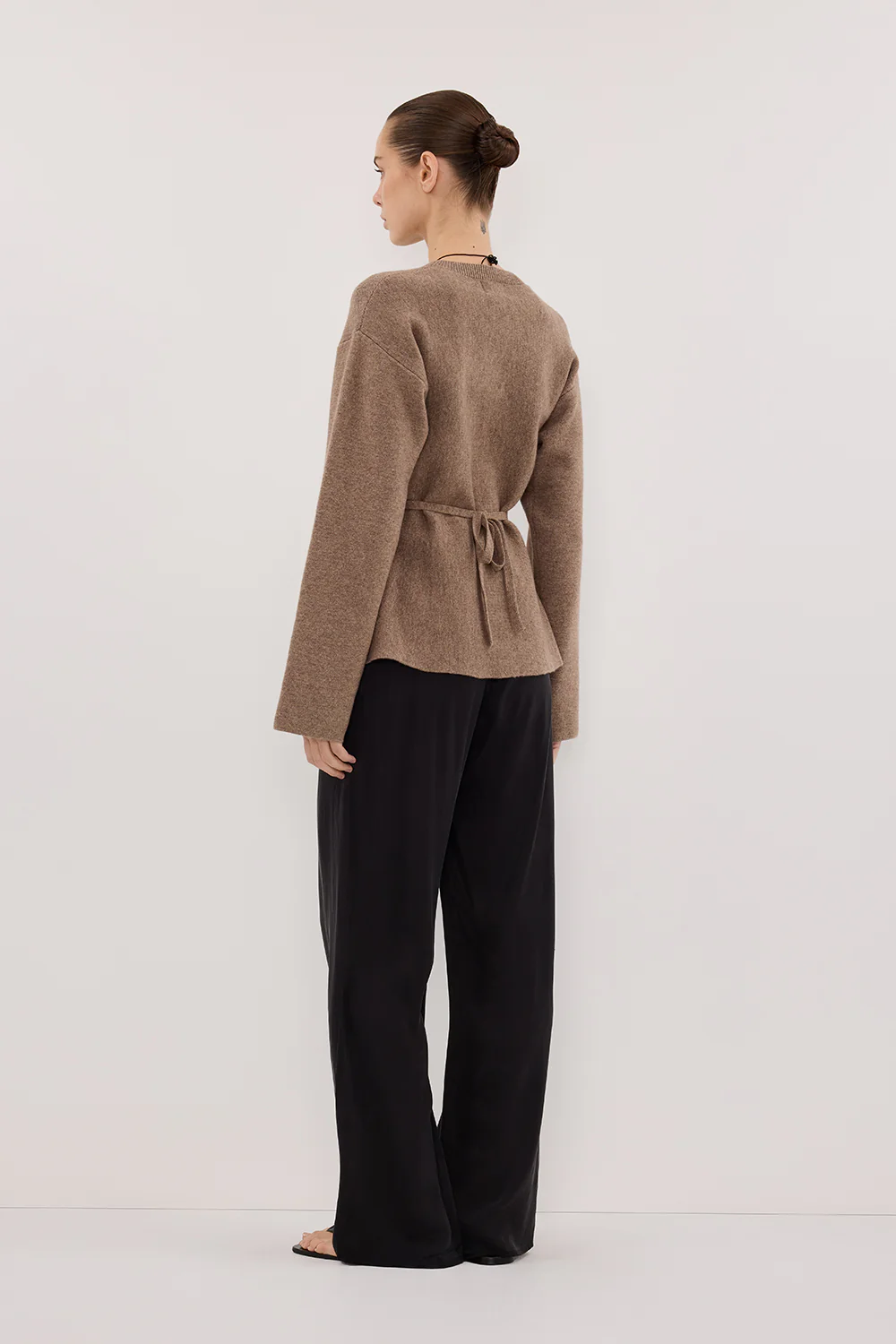 LANIE CHOC LONG SLEEVE KNIT TOP - Gamepaces