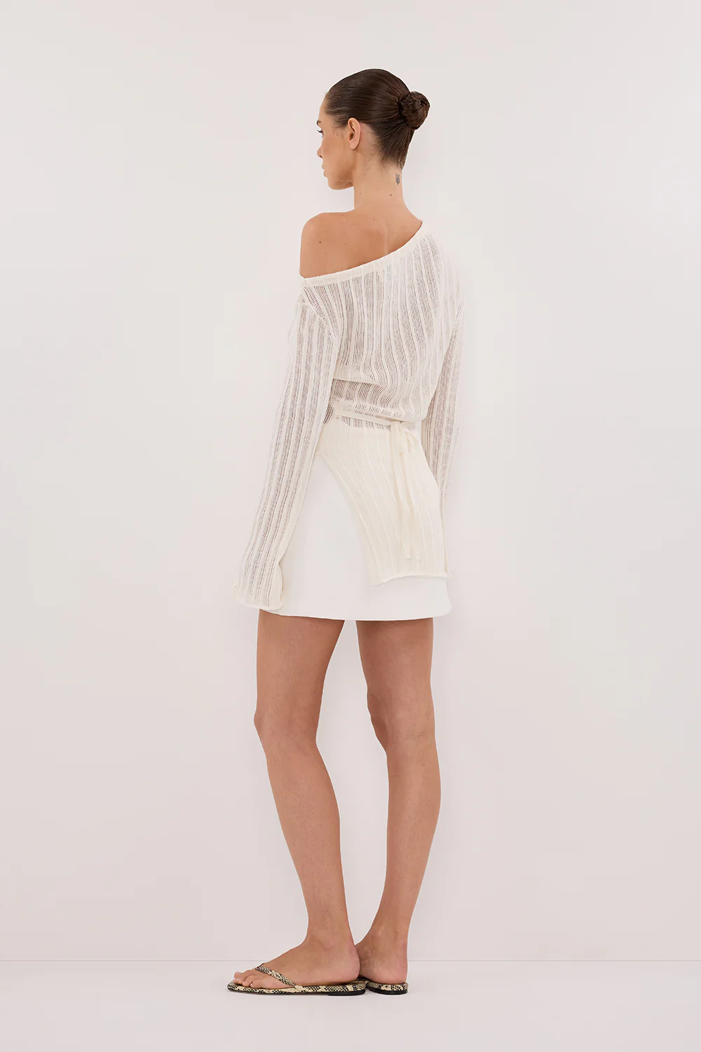 BOWIE IVORY LONG SLEEVE KNIT TOP - Gamepaces