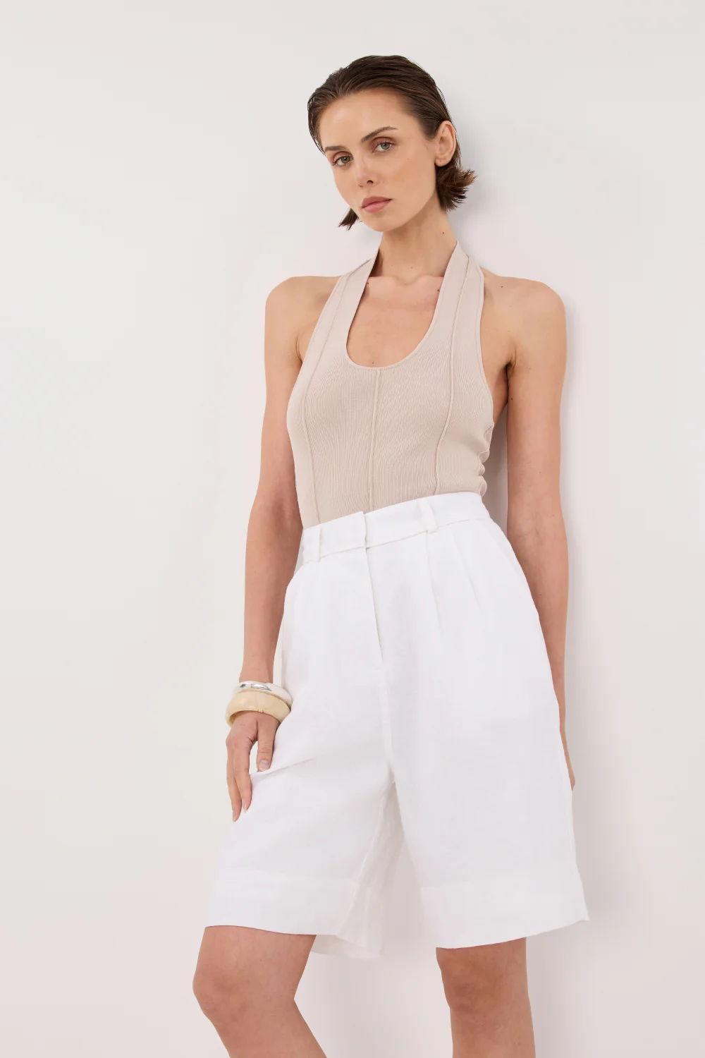 LISS STONE HALTER KNIT TOP - Gamepaces