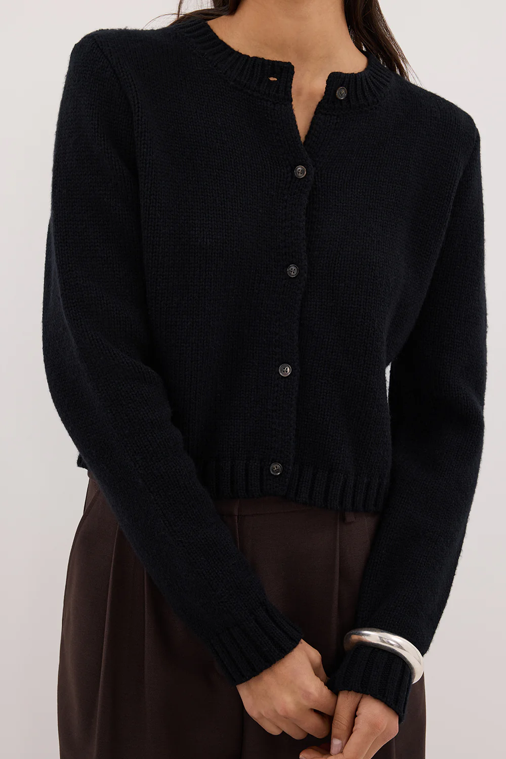 FOSTER BLACK KNIT CARDIGAN - Gamepaces