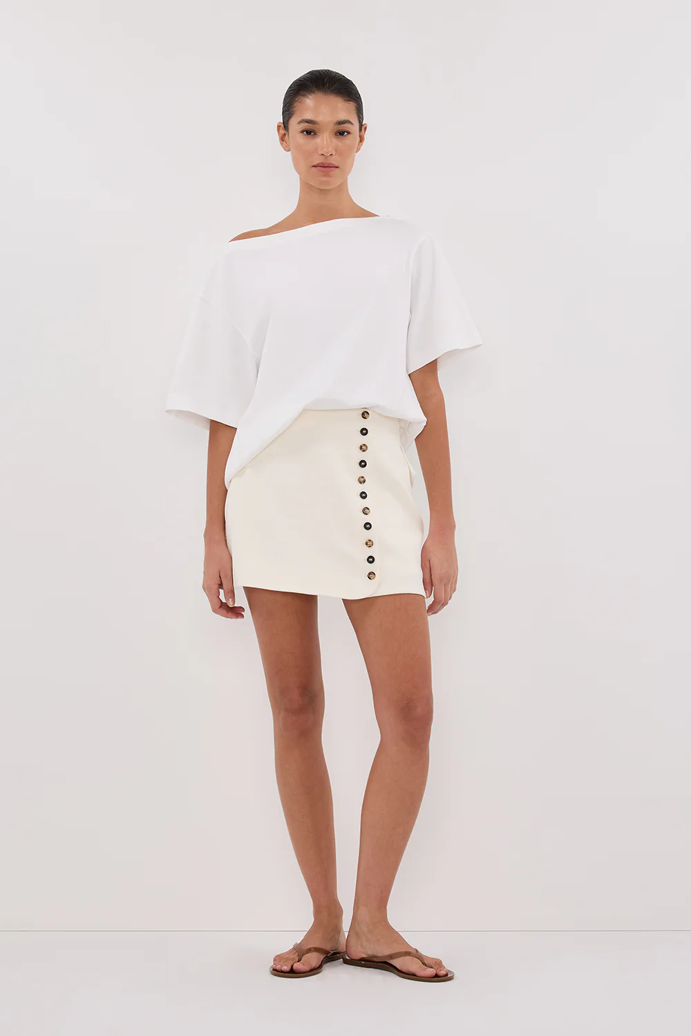 DEMI CREAM TAILORED SKORT - Gamepaces