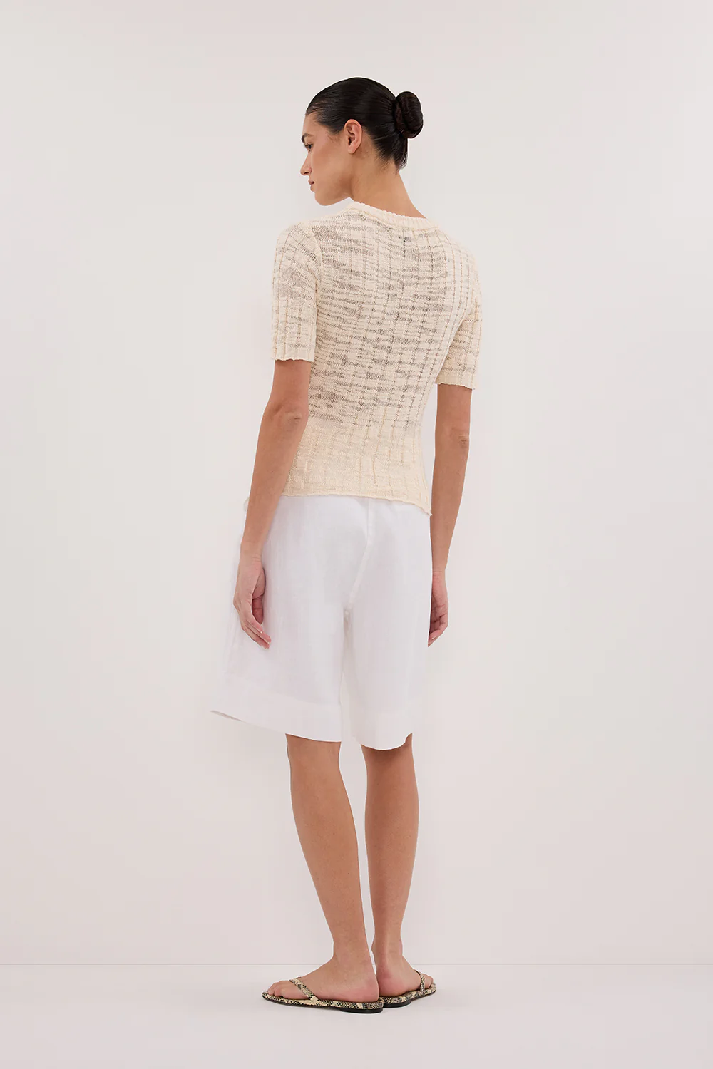 CIA NATURAL CAP SLEEVE KNIT TEE - Gamepaces