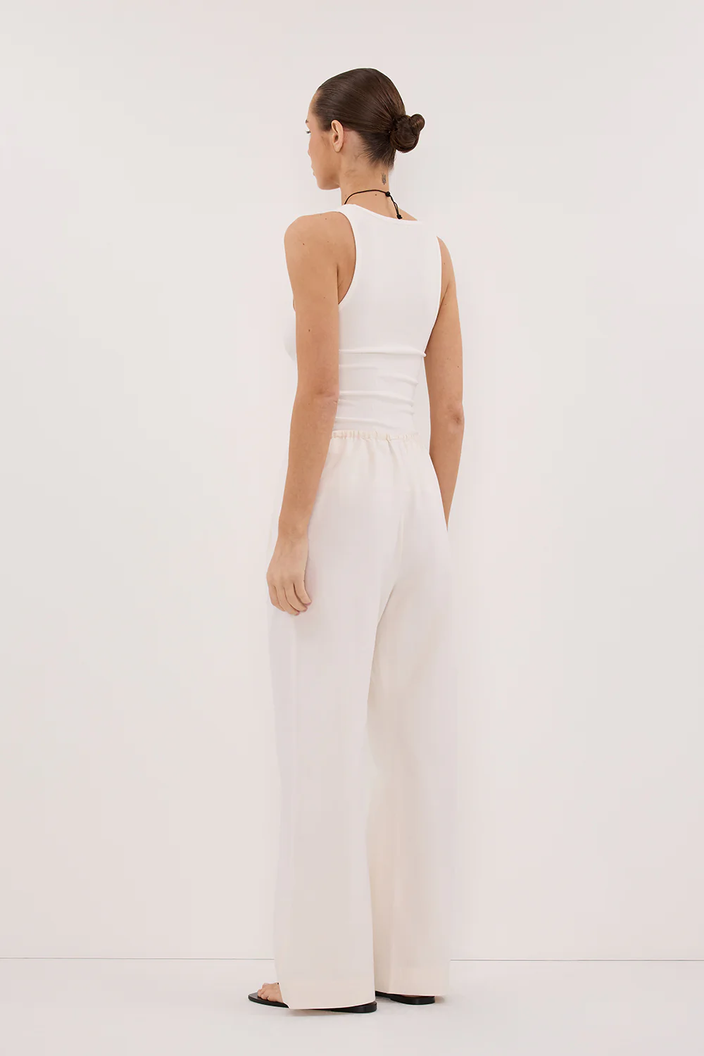 RHEA CREAM COTTON DRAWSTRING PANT - Gamepaces