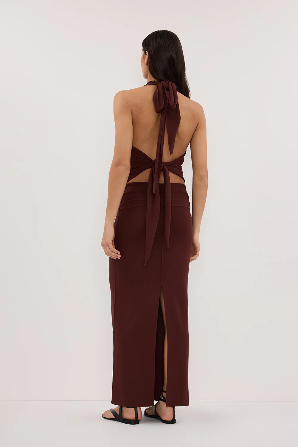 SOL CINNAMON KNIT MIDI SKIRT - Gamepaces