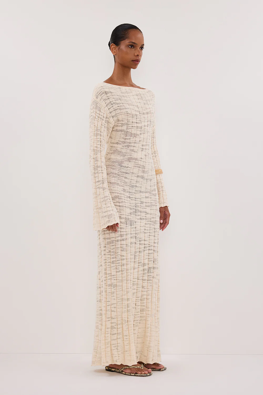 CIA NATURAL LONG SLEEVE MAXI DRESS - Gamepaces