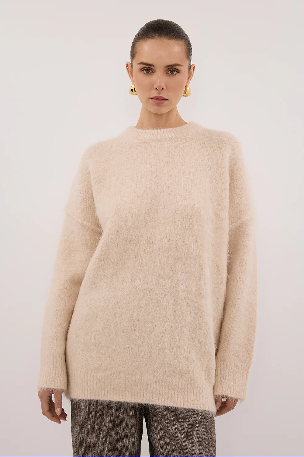 SALMA CREAM LONGLINE JUMPER - Gamepaces