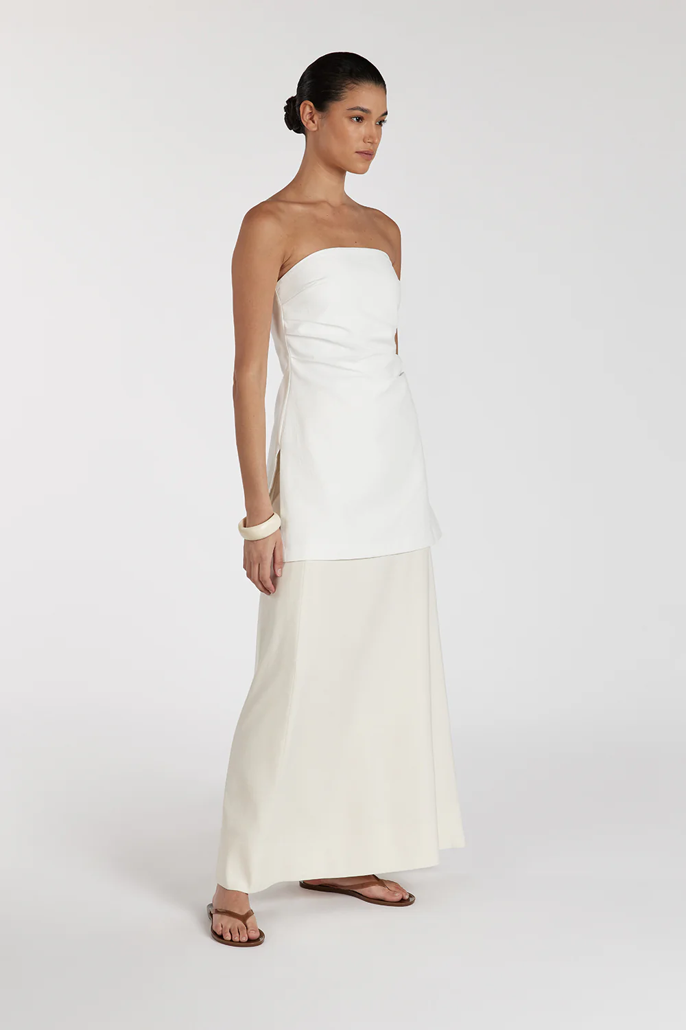 BRAX CREAM MIDI SKIRT - Gamepaces