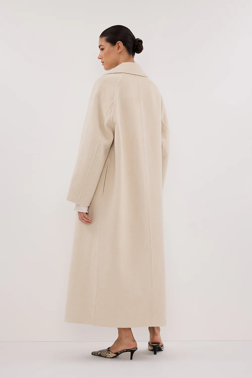 YORK BONE OVERSIZED WOOL COAT - Gamepaces