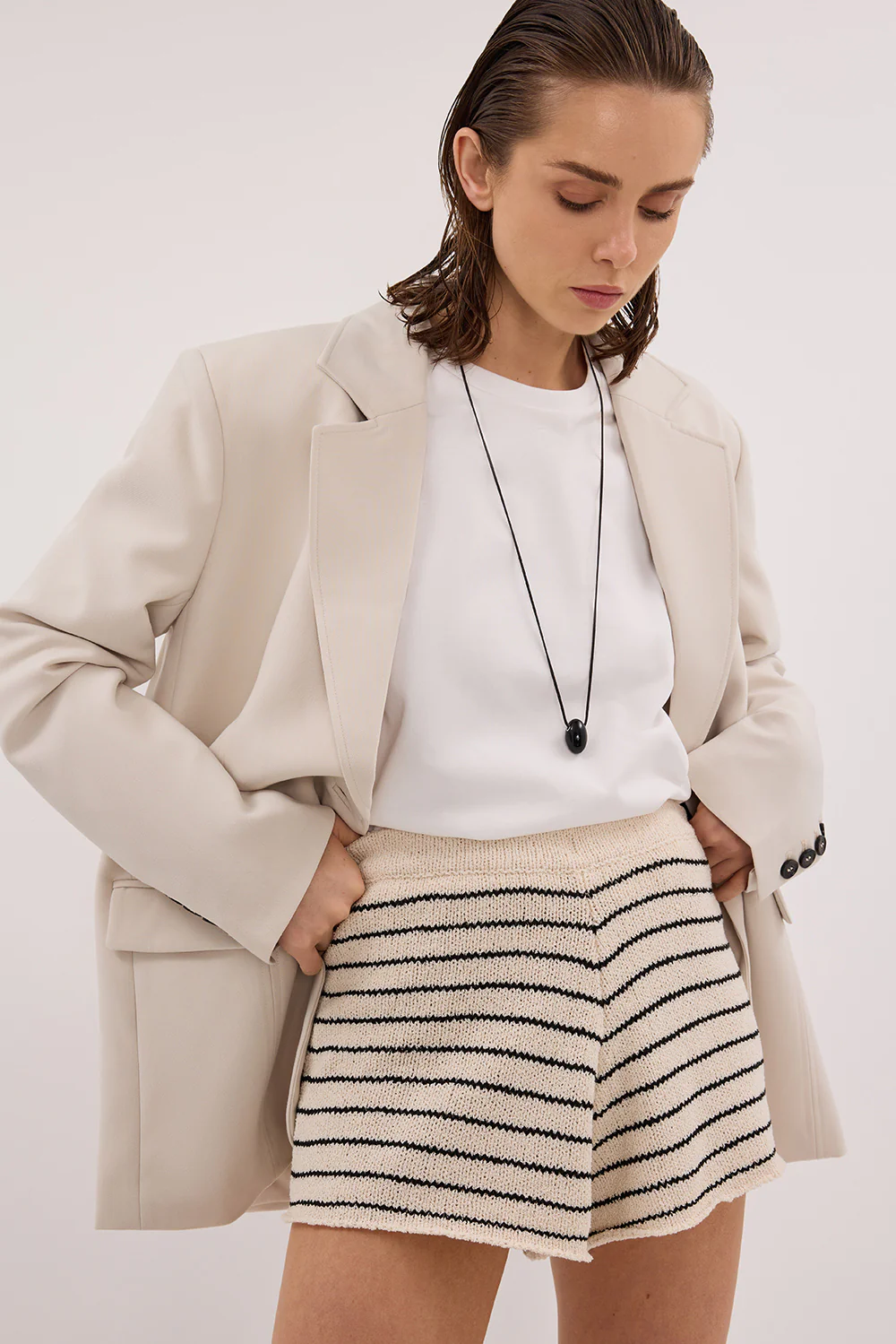 ASPEN SANDSTONE STRIPE KNIT SHORT - Gamepaces