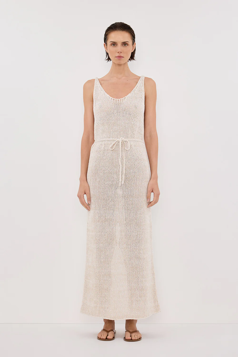 HEIDI CREAM MARLE KNIT MAXI DRESS - Gamepaces