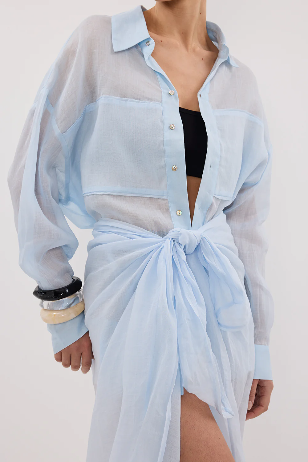 TROPEZ CORNFLOWER RAMIE SARONG - Gamepaces