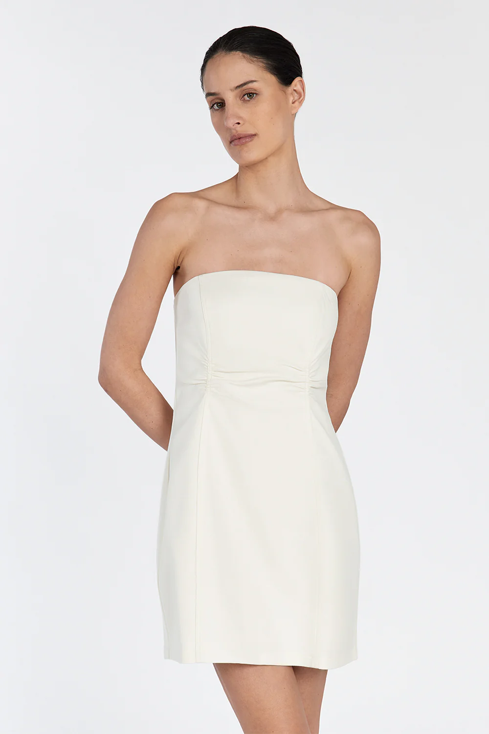 FRANCES CREAM STRAPLESS MINI DRESS - Gamepaces
