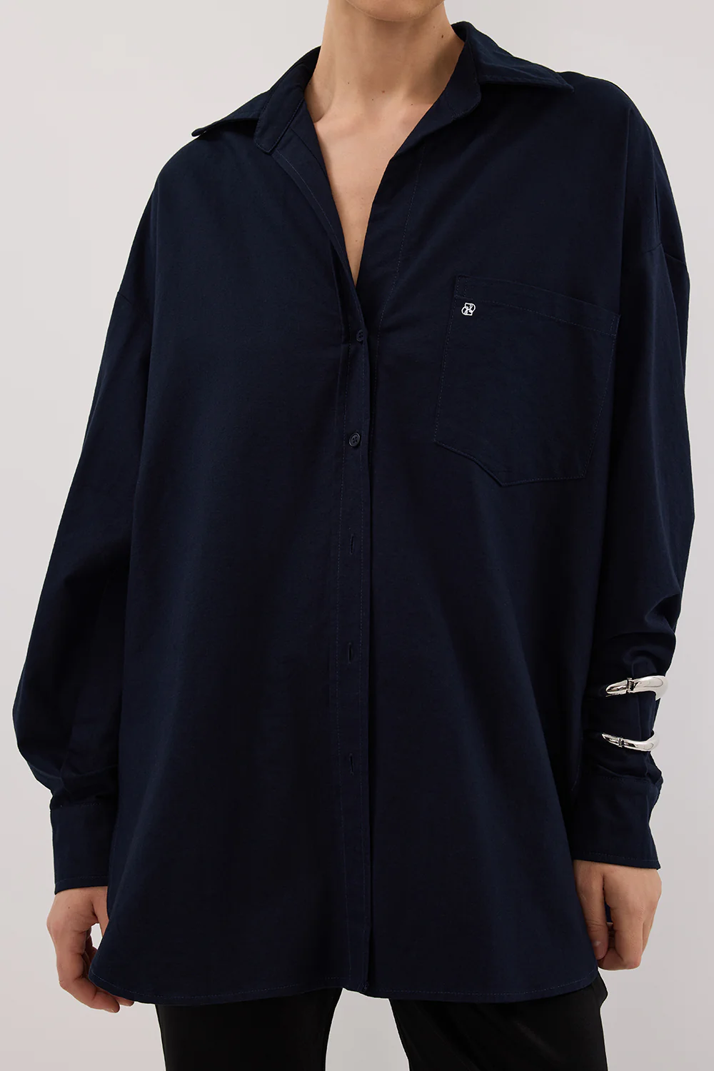 RHEA INK OVERSIZED COTTON SHIRT - Gamepaces