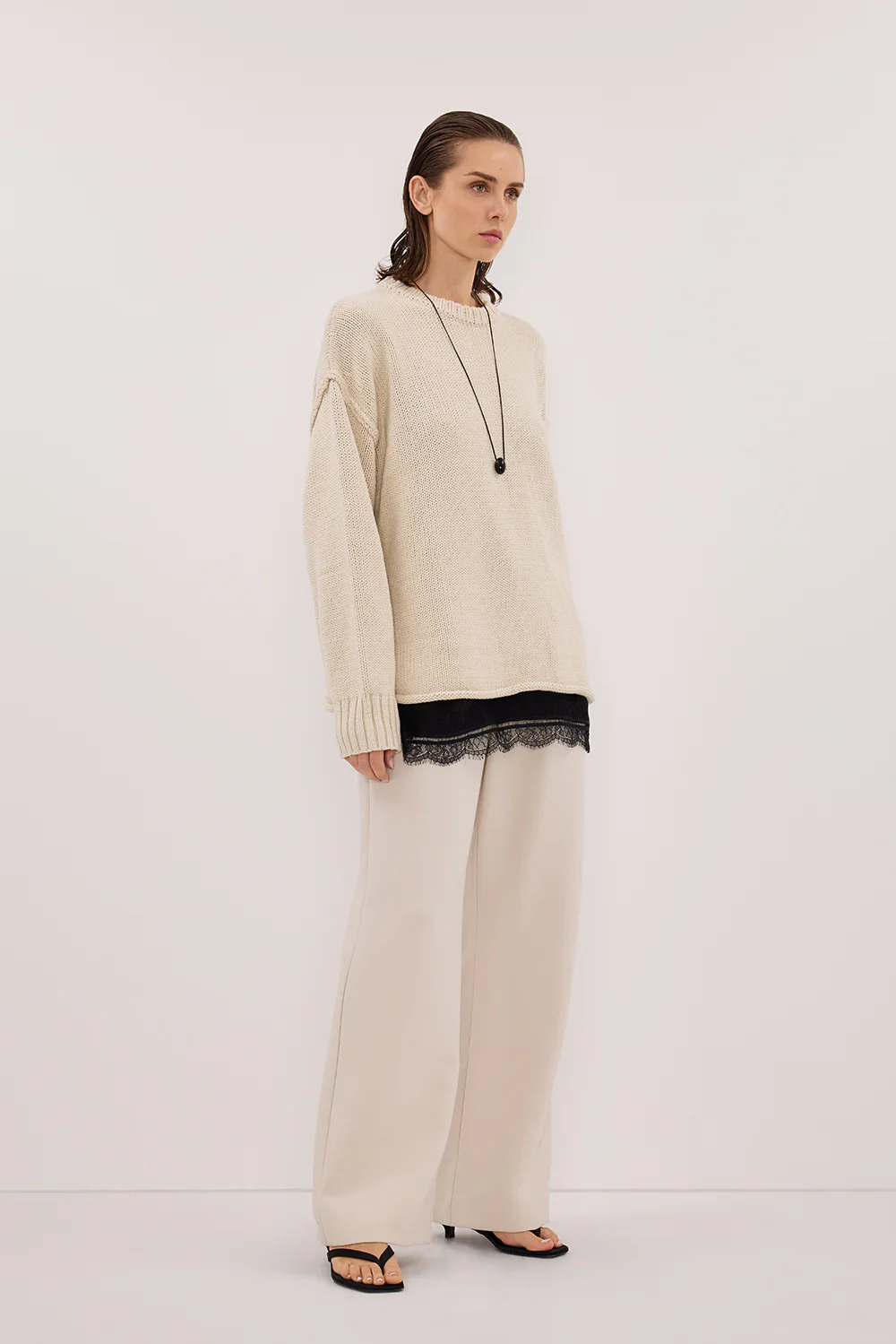 ROY PLASTER OVERSIZED LONGLINE KNIT JUMPER - Gamepaces