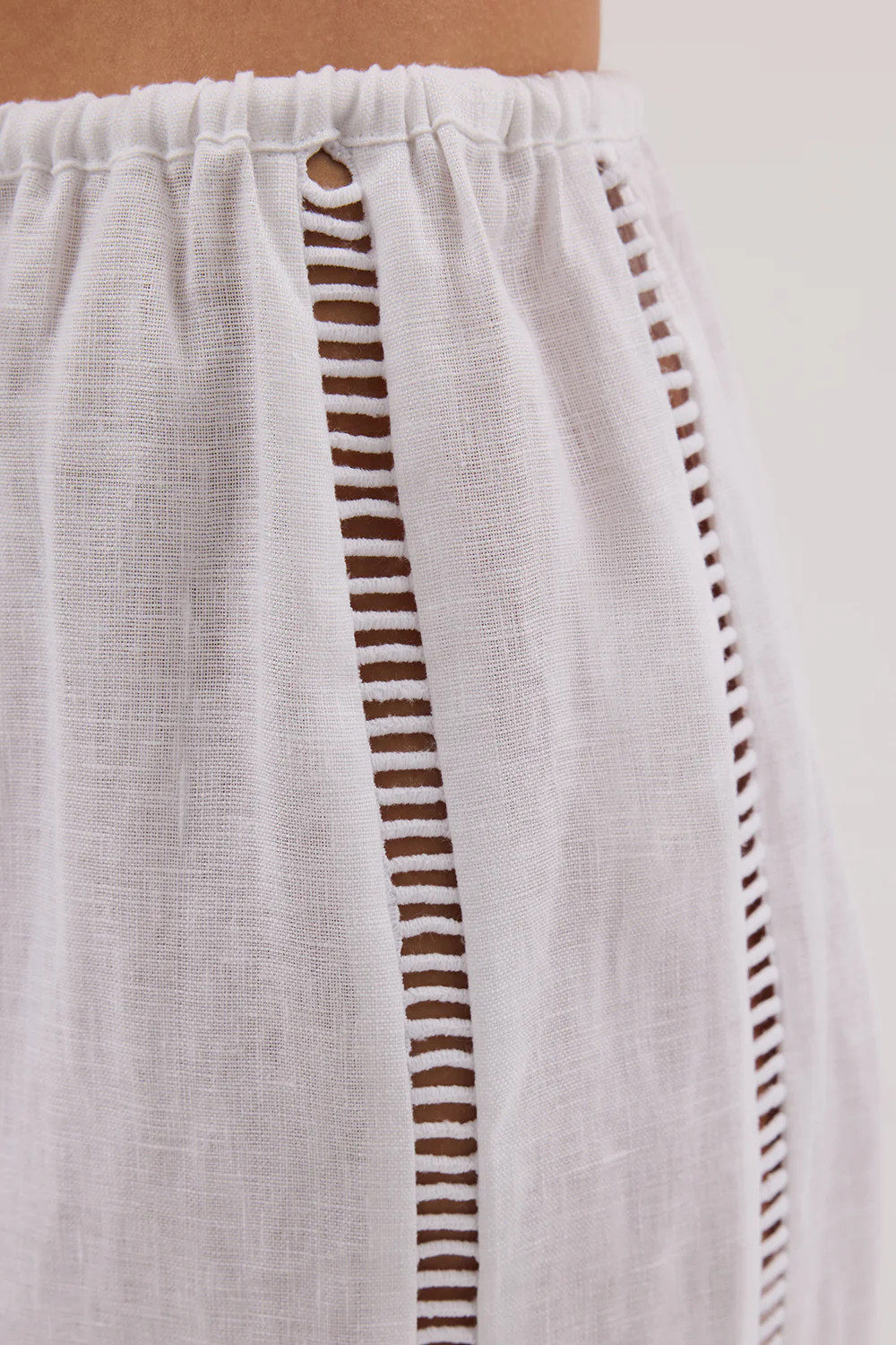 LINDSAY WHITE LINEN PANT - Gamepaces