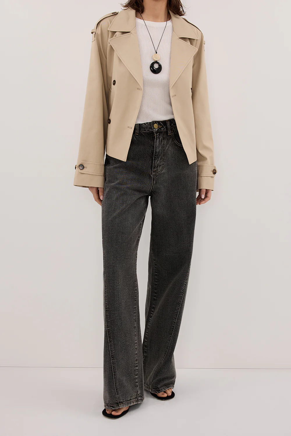 CARSON WASHED BLACK TALL WIDE LEG JEAN - Gamepaces