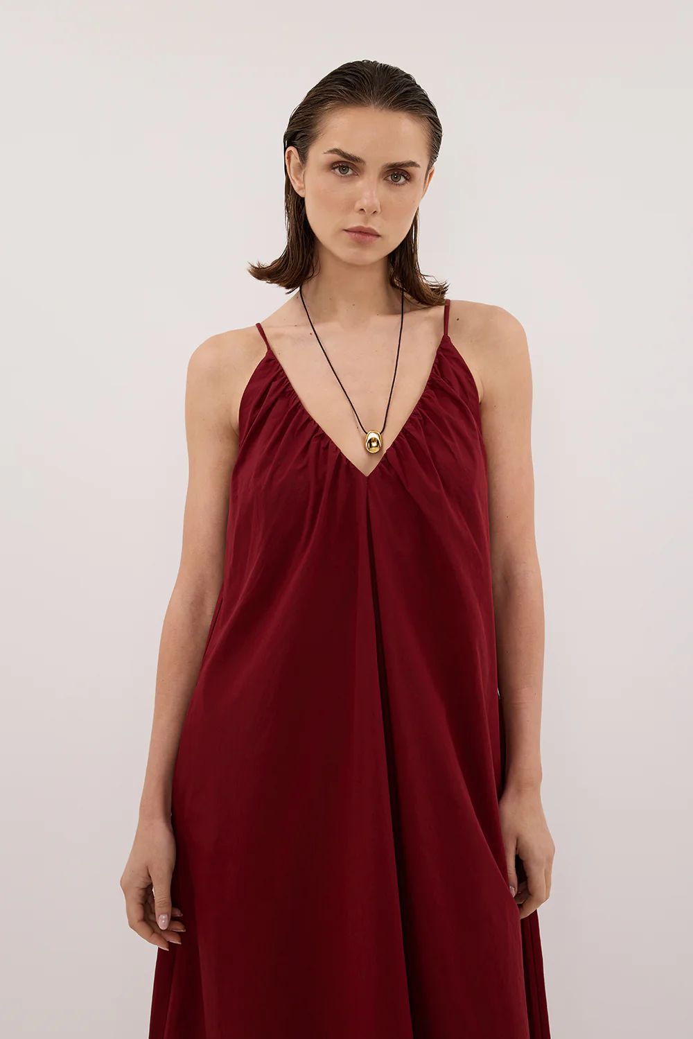 LIANA SAHARA SLEEVELESS POPLIN TENT MIDI DRESS - Gamepaces