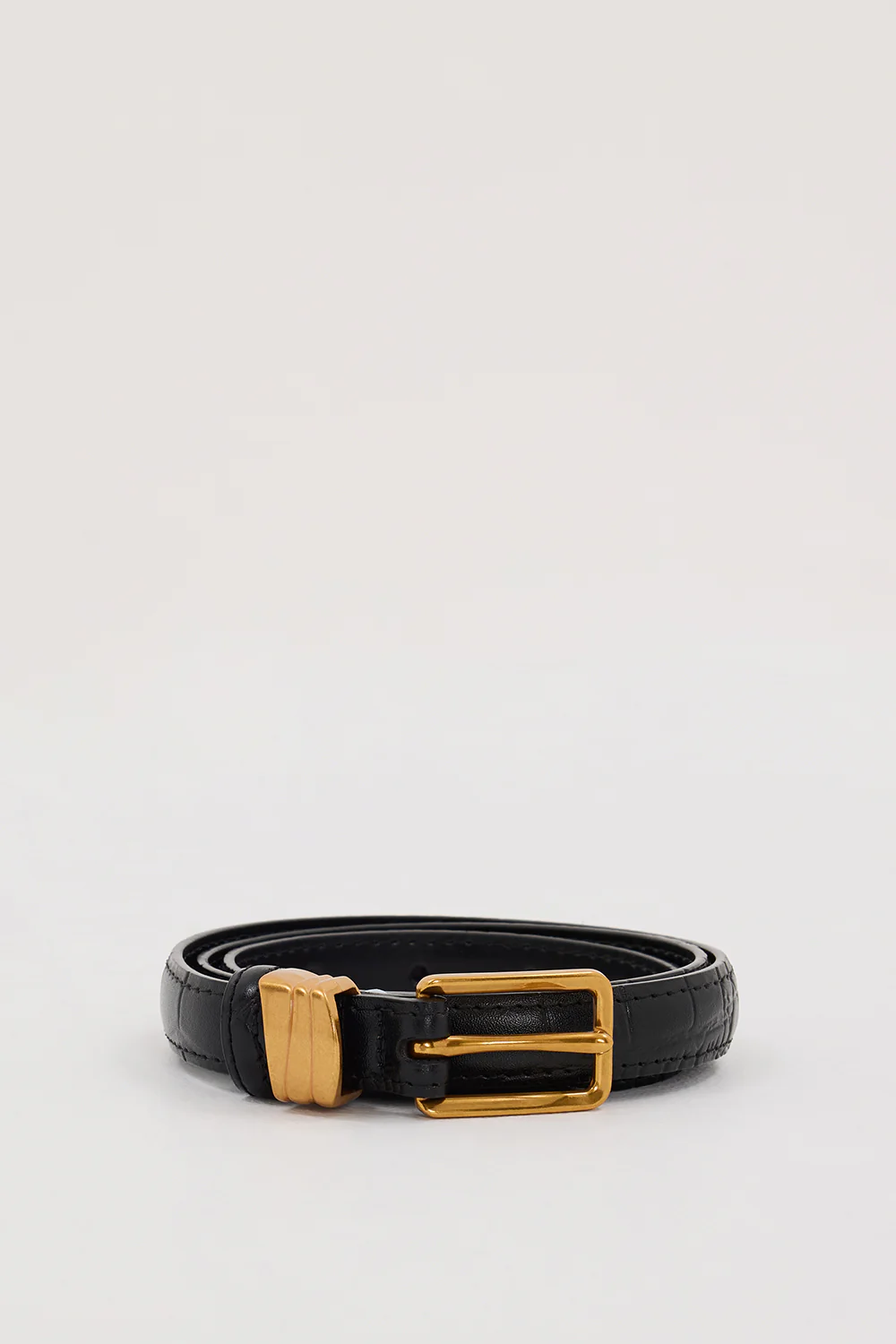 NOAH THE LABEL BLACK CROC BELT - Gamepaces