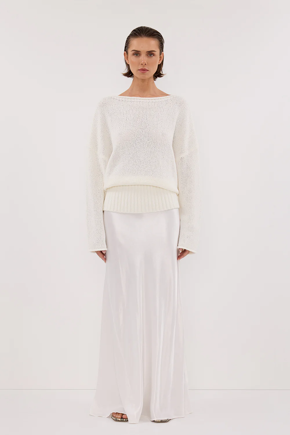 JULES WHITE LONG SLEEVE KNIT TOP - Gamepaces