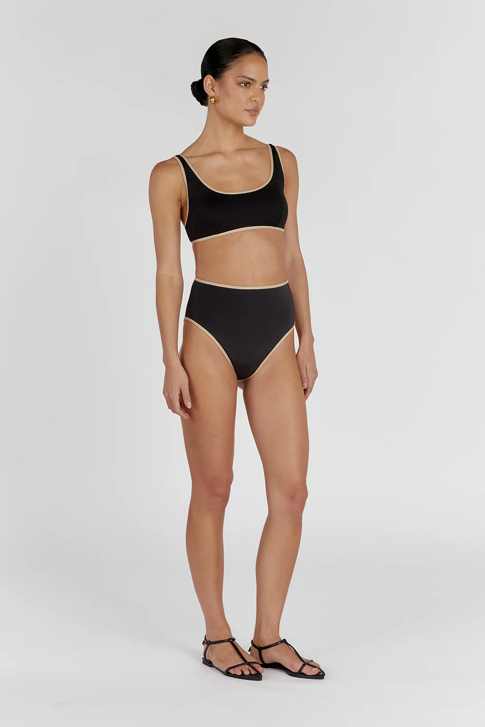 BAILEY BLACK CONTRAST WAIST BRIEF - Gamepaces