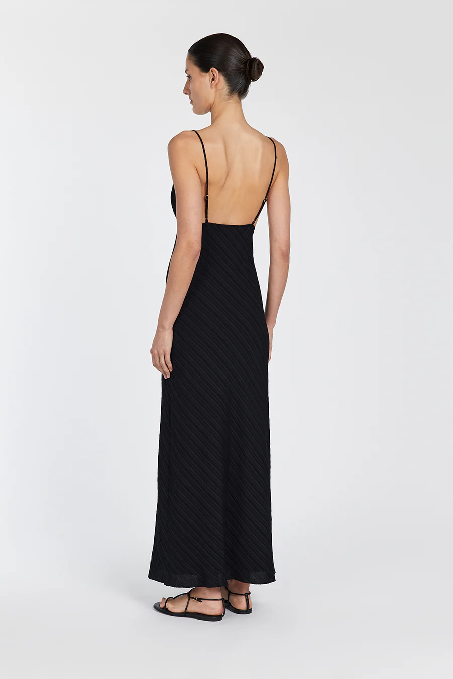 LOZ BLACK SLIP MIDI DRESS - Gamepaces