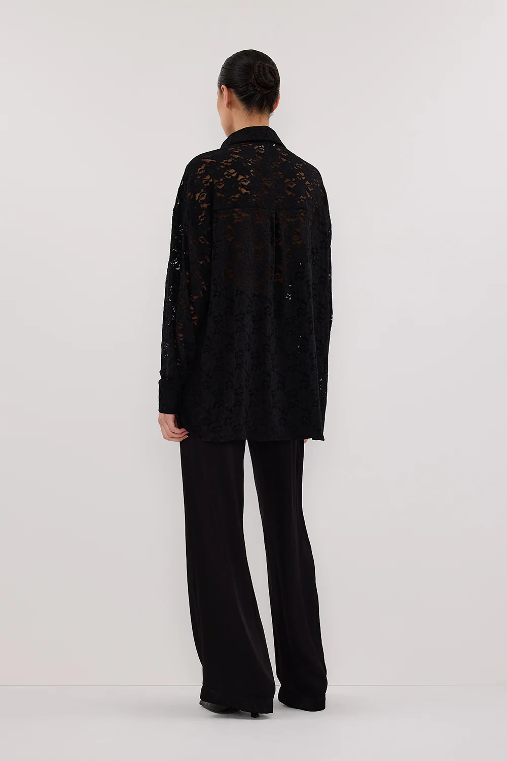LOULA BLACK LACE LONG SLEEVE SHIRT - Gamepaces
