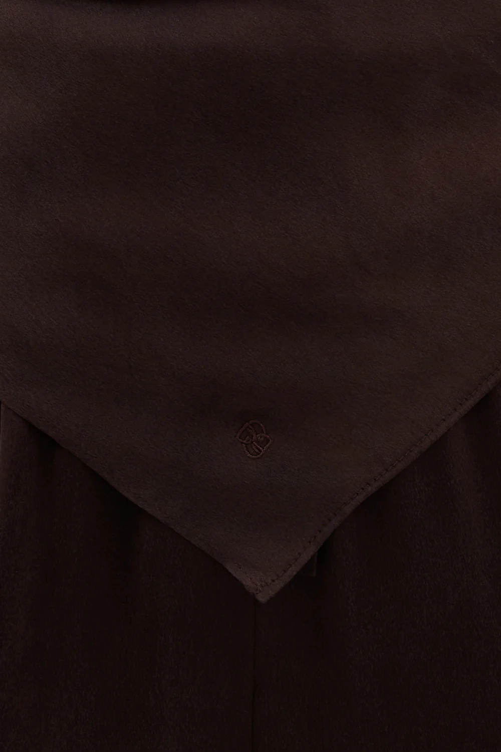 PERCY BITTER CHOC SILK SCARF TOP - Gamepaces