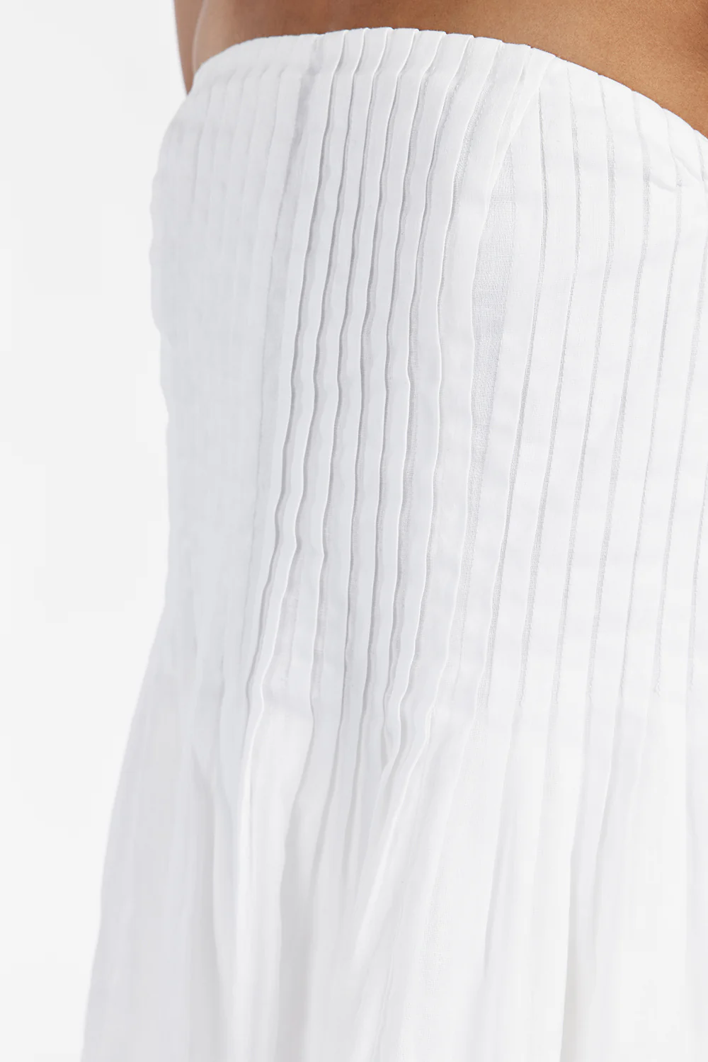 PAIGE WHITE LINEN BLEND STRAPLESS TOP - Gamepaces