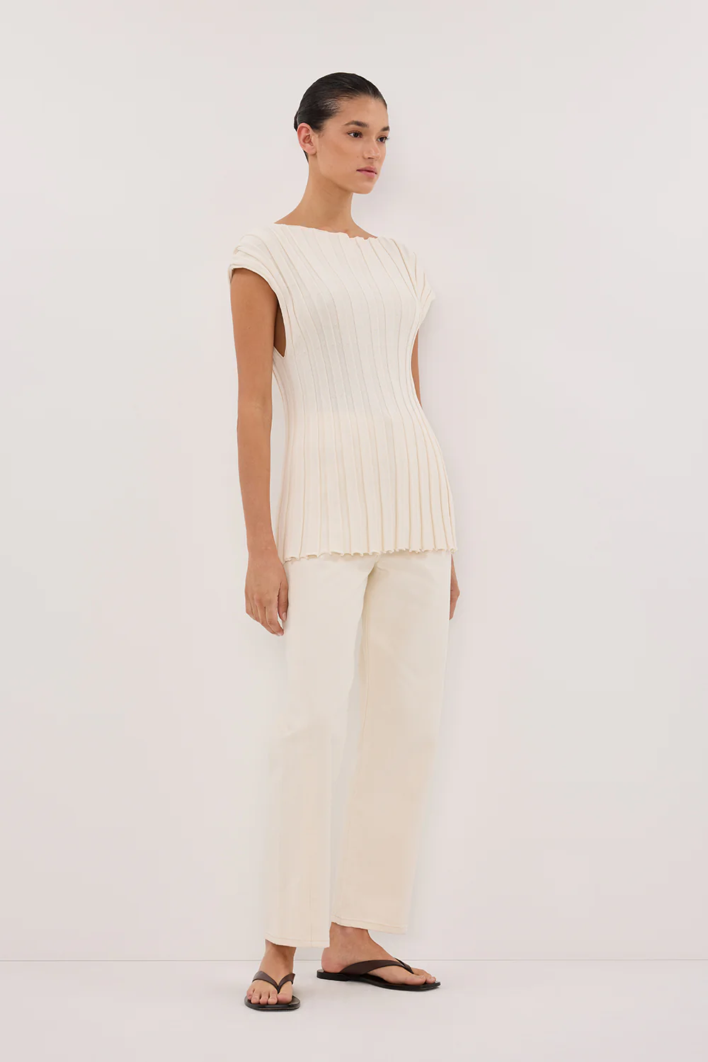 FINN CREAM TWISTED SEAM JEAN - Gamepaces